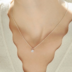 [디모멘트] SQ 925 Silver Necklace