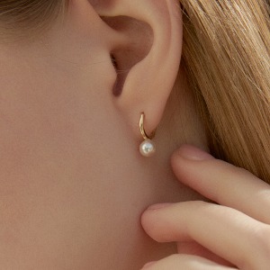 [디모멘트] Adele One touch Swarovski Pearl 14K Earring