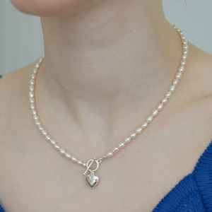[디모멘트] Eden Fresh water pearl Two-way 925 Silver Necklace